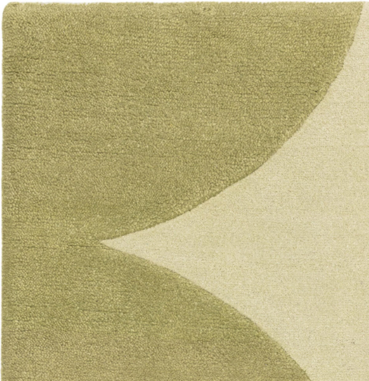 TEPPICH modern handgetuftet Wolle MULL Grün 120 x 170 cm - Grün, Naturmaterialien (120/170cm) - Novatrend