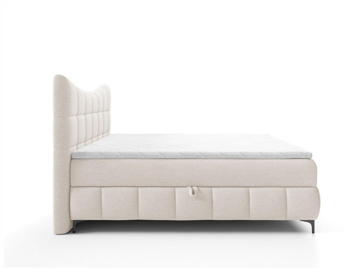 BOXBETT Charles In Aragon - Weiß, Holzwerkstoff/Textil (120/200cm) - Fun Möbel
