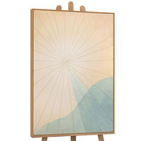 GEMÄLDE Morgendämmerung über dem Meer Schattenfugenrahmen Eichefarben 140x100 cm - Eichefarben, Holz (140/100cm) - YS-art gallery