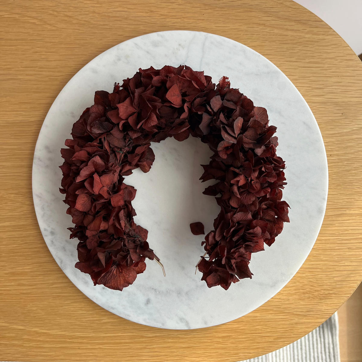HAARREIF Trockenblumen Hortensie Rot - Rot - Rot, Naturmaterialien (15cm) - Lykke & You