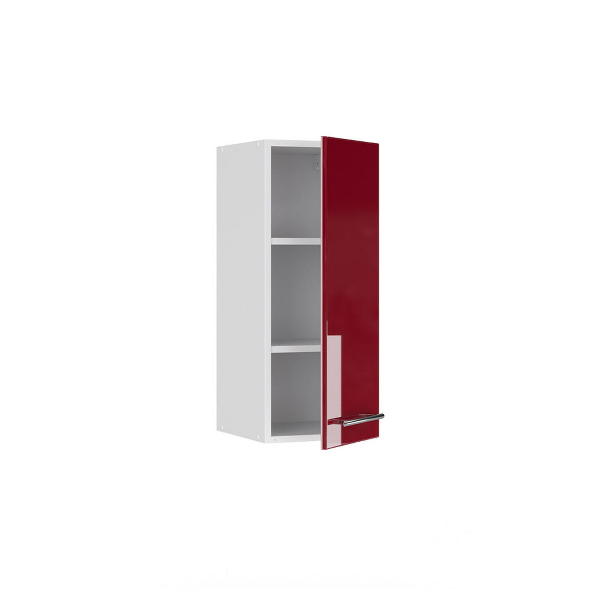 BADSCHRANK Fame-Line Bordeaux Hochglanz 30 x 72 cm - Bordeaux/Weiß, Holzwerkstoff (30/72/34.1cm) - Vicco