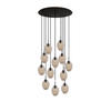 GALERIELEUCHTE Echos 12-flammig Klar Ø 18cm - Klar/Schwarz, Glas (18/18/20cm) - s.luce