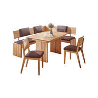 ECKBANKGRUPPE Modern Dani 4 für 7 Personen Massivholz Wildeiche/Braun - Wildeiche/Braun, Holz (192/85/167cm) - 58aufmkessel