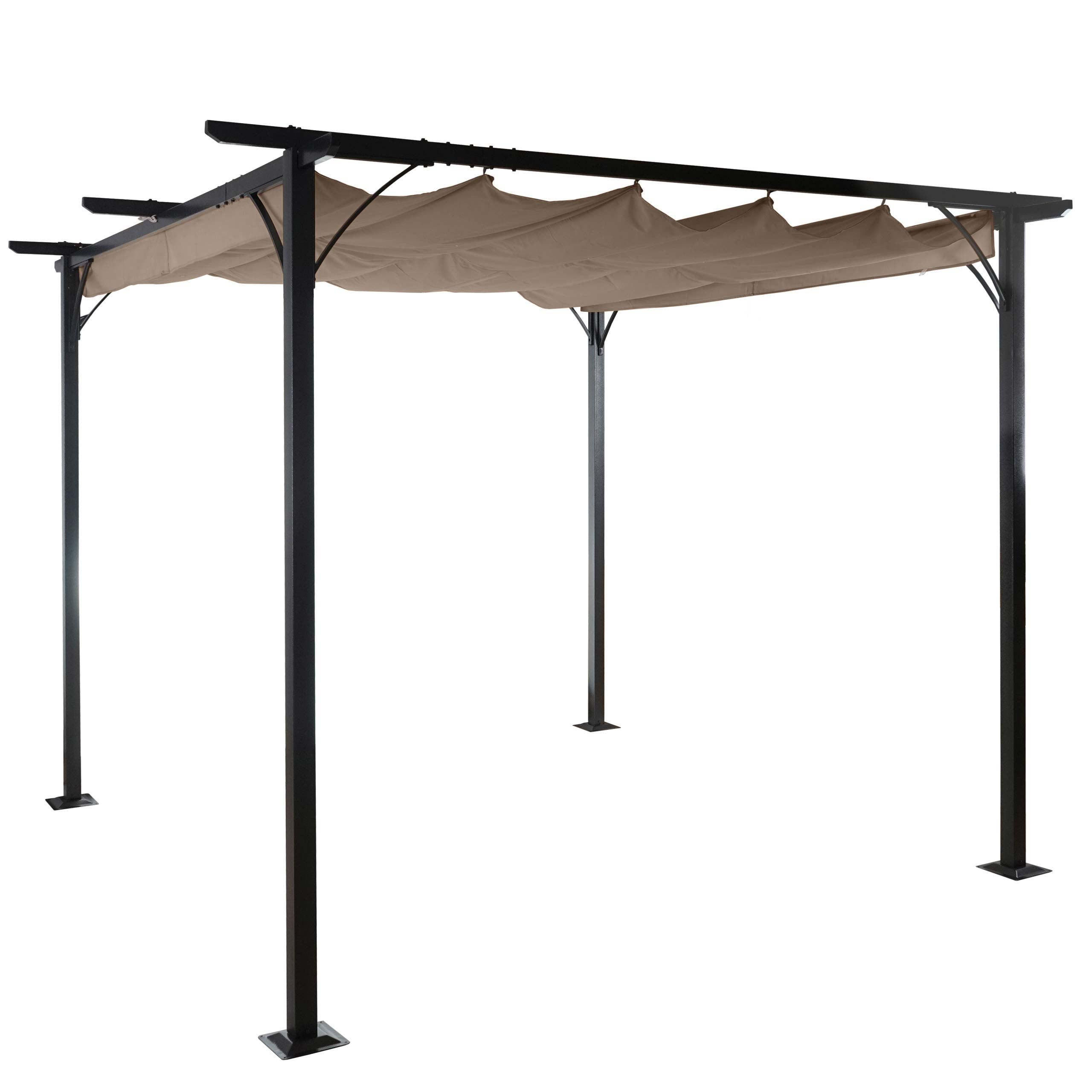 PERGOLA 232x350x350cm Taupe-Braun - Taupe, Metall (350/232/350cm) - BERLINLODGE