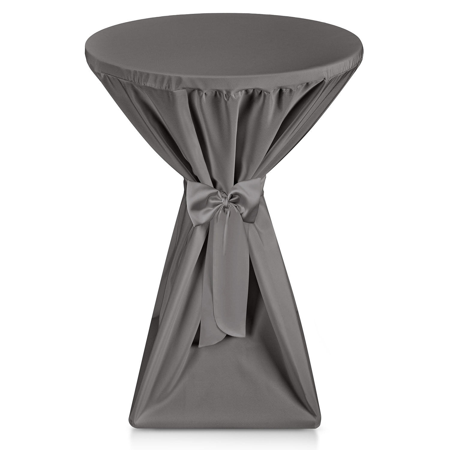 STEHTISCHHUSSE Premium Ø 60cm Anthrazit - Anthrazit, Kunststoff/Textil (60/145cm) - Beautissu 