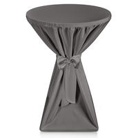 STEHTISCHHUSSE Premium Ø 70cm Anthrazit - Anthrazit, Kunststoff/Textil (70/145cm) - Beautissu 