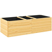 HOCHBEET mit 3 Pflanzzonen - Naturfarben, Holzwerkstoff (60/40/140cm) - Outsunny