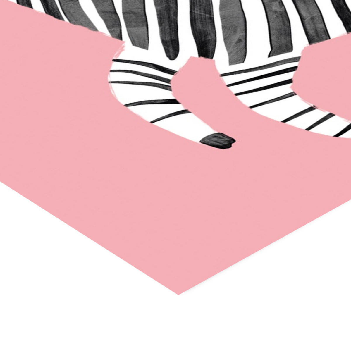 POSTER mit Rahmen Wild Apple - Zebra - Pink/Eichefarben, Holz/Papier (50/70cm) - Poster&Frame
