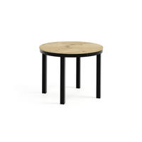 ESSTISCH BERNARDIN - Schwarz/Eiche Artisan, Holzwerkstoff/Metall (100/100/76cm) - Meblini