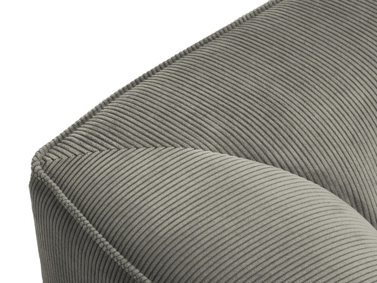 ECKSOFA links Ruby aus Cord hellgrau 4 Sitzplätze - Hellgrau, Textil (180/273cm) - Micadoni
