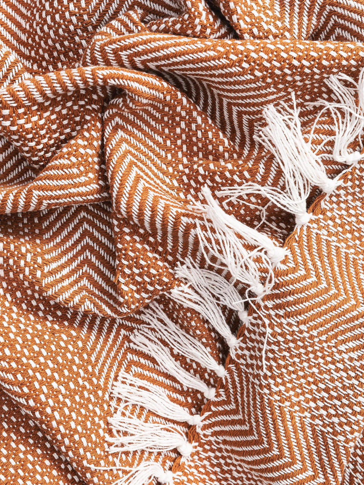 BAUMWOLLDECKE Alisea Braun 125x150 cm - Braun, Textil (125/150cm) - benuta Nest