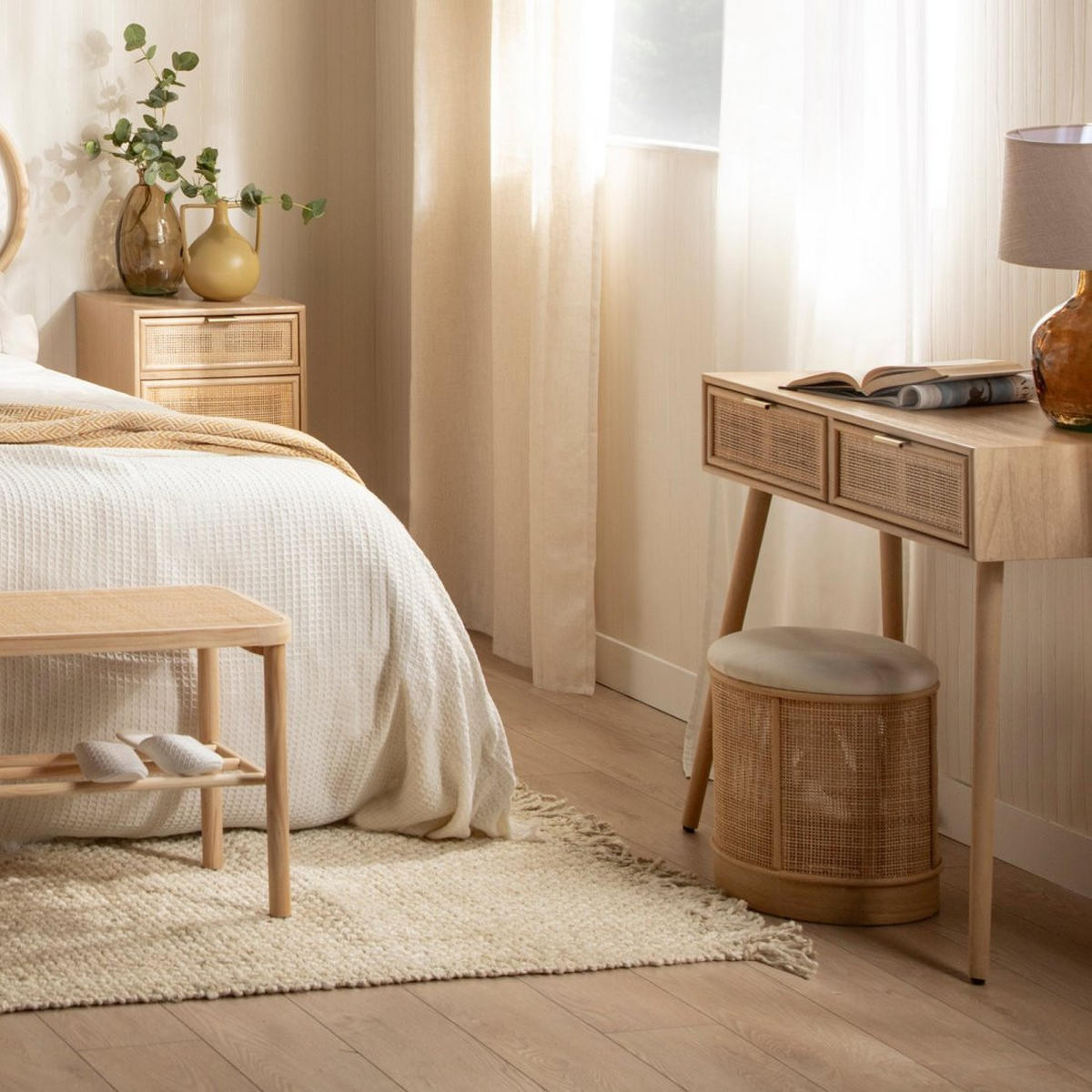 POUF Sure Natürlich 35 cm x 45 cm - Naturfarben, Textil (35/45/35cm) - Klast Home