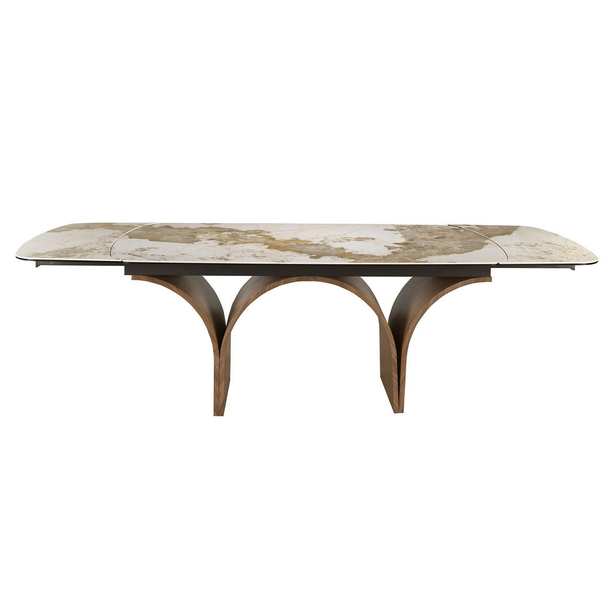 ESSTISCH oval Weiß und Erde Walnuss 180/100/76 cm - Weiß, Stein (100/180/76cm) - ANGEL CERDA