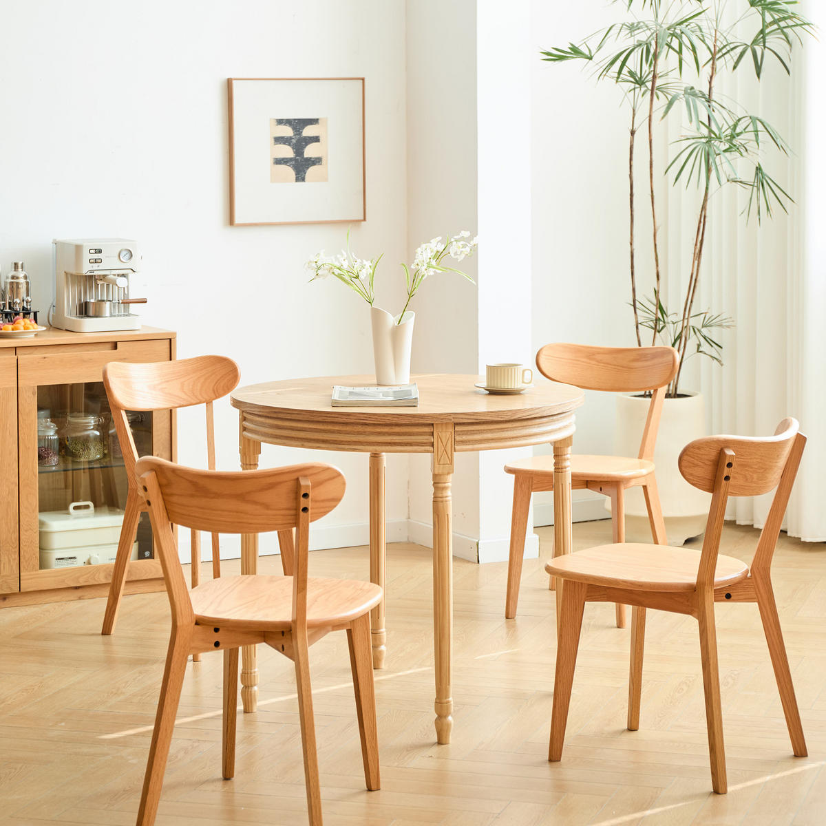 ESSTISCH Rund Braun 90 x 90 x 75 (cm) - Braun, Holz (90/90/80cm) - Nordlys