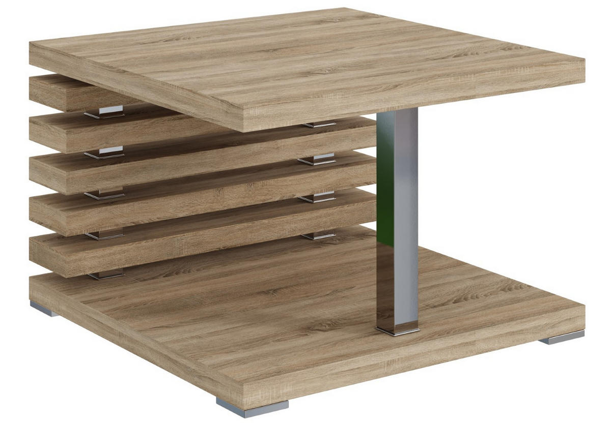 KAFFEETISCH 60x60x44 cm - Sonoma Eiche - YOTO +2 - Erlefarben, Holzwerkstoff (60/60/44cm) - ALTDECOR