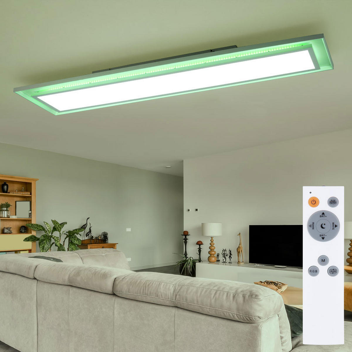 LED DECKENLEUCHTE Murphy Weiß Metall - Weiß, Metall (85/19/6.3cm) - Globo Lighting