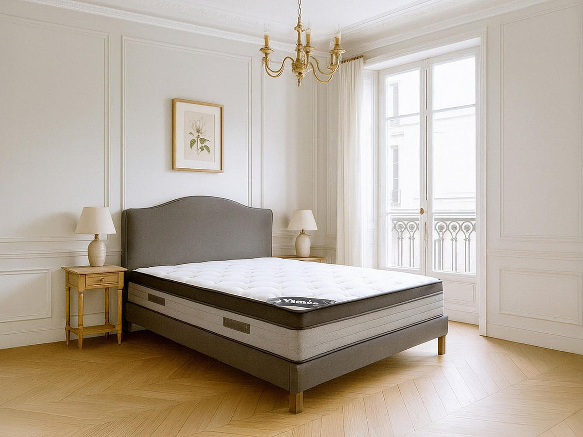STANDARDMATRATZE - 2 Personen - Stoff - Weiß - - Weiß, Textil (180/200cm) - Vente-Unique