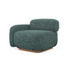 SOFAELEMENT Links Strukturstoff Stoff Blau - Blau/Blaugrau, Holz/Textil (95/73/95cm) - Makamii