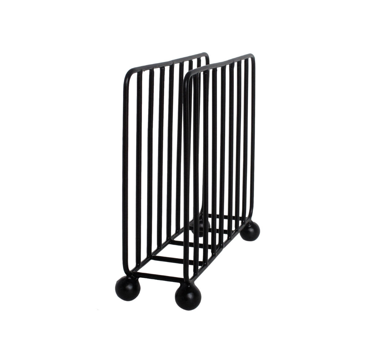 SERVIETTENHALTER Nisa in Schwarz 16/13,5 cm - Schwarz, Metall (4/13.5/16cm) - LaLe Living