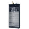 KOMMODE Pino Fronten in Avola-Anthrazit - Anthrazit, Holzwerkstoff (56/125/36cm) - Vladon