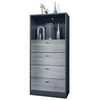 KOMMODE Pino Fronten in Avola-Anthrazit - Anthrazit, Holzwerkstoff (56/125/36cm) - Vladon