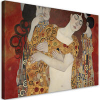 WANDBILD kuss der frau abstrakt g. klimt - Goldfarben, Textil (60/40cm) - Feeby