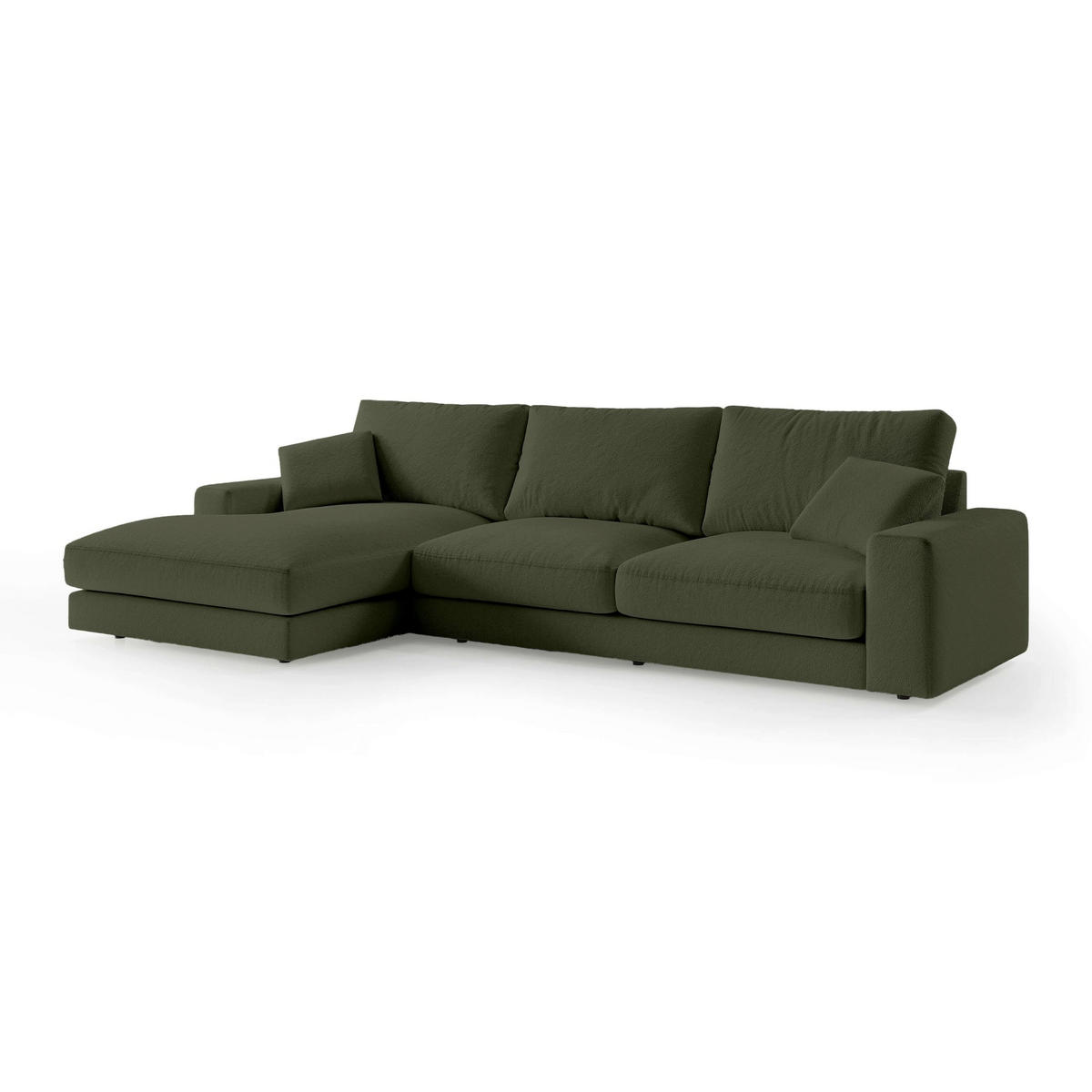 ECKSOFA Harvesty Grün - Grün, Textil (332/92/169cm) - Pillovely