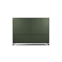 KOMMODE Genua mit 5 Türen, Sideboard in Farbe: Grün, Schrank in Größe: 160 x 120 x 45 cm - Grün, Holzwerkstoff (160/120/45cm) - Agmat-Furniture