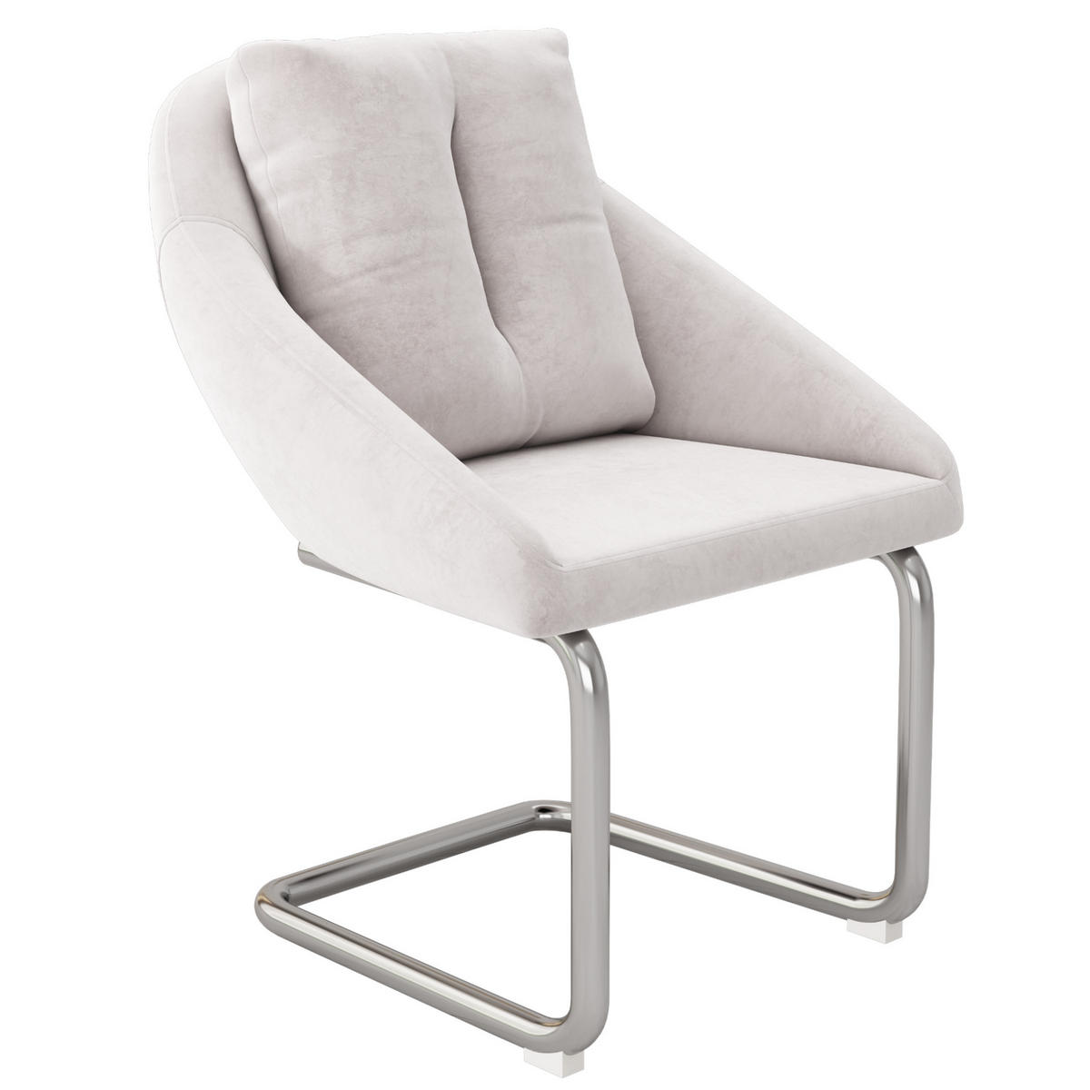 ESSZIMMERSTUHL 4er-Set ergonomisch Samt Beige - Beige, Metall (54/82/65.2cm) - Meubliv