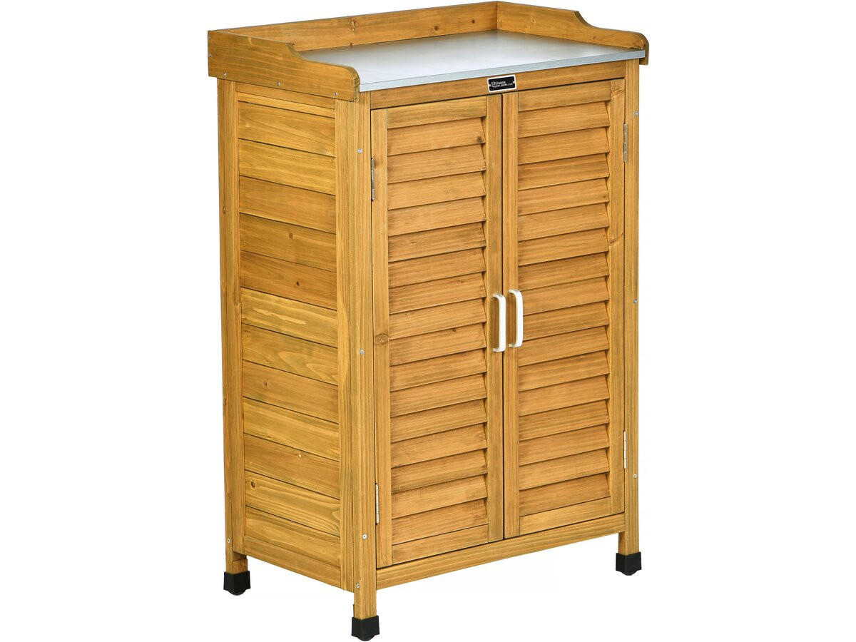 GARTENSCHRANK - GARTENTRUHE alexia Braun - Braun, Holz (41/101/66cm) - Habitat Garten