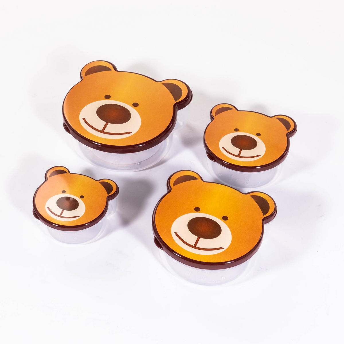 LUNCHBOX 4er-Set - Braun, Kunststoff (13/6.5/14.5cm)
