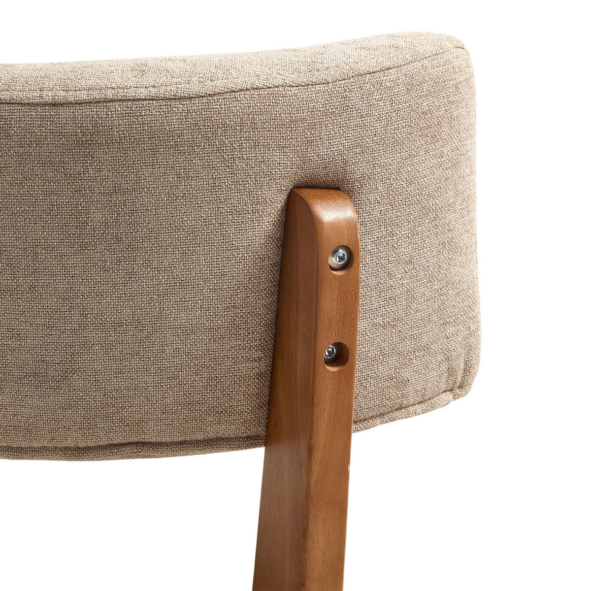 STÜHLE 2er-Set Esszimmerstuhl,Massivholz,Leinenstoff,Khaki - Braun, Textil (47/77/54.5cm) - LVHOM