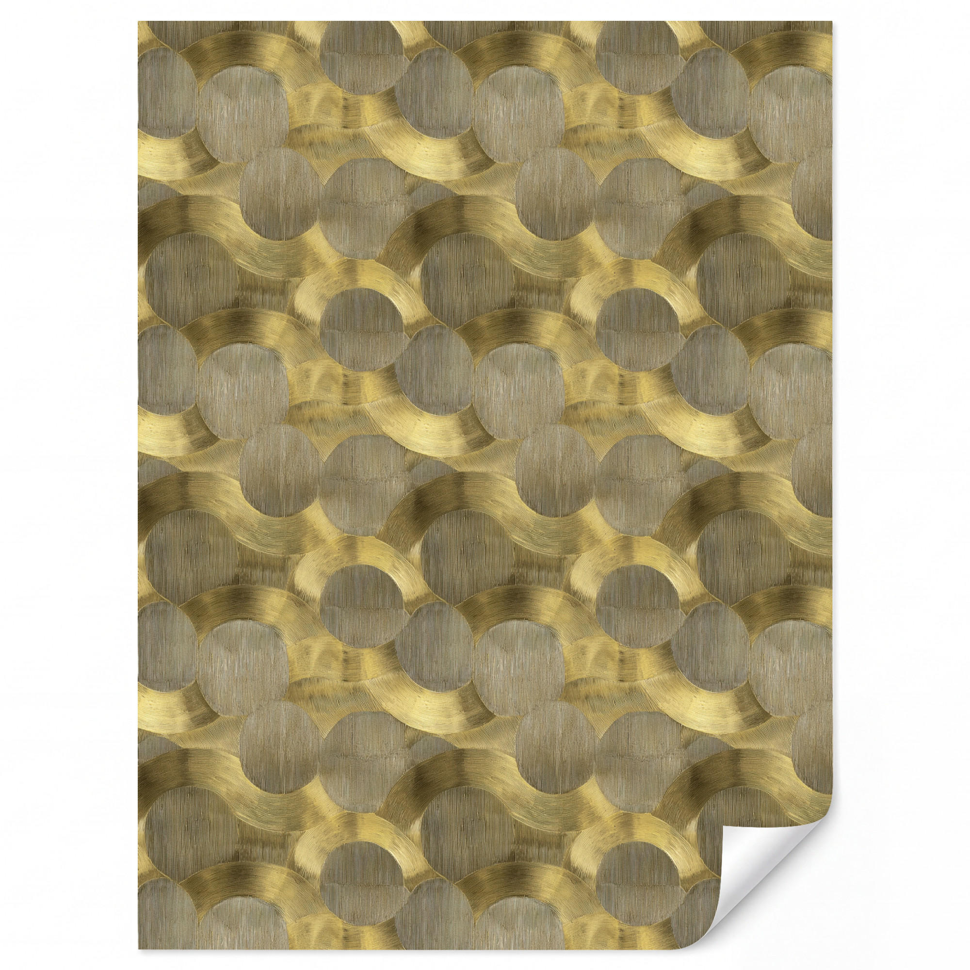OnlyWow Tapete Gold 160x220 cm