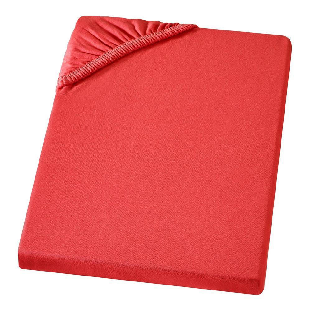 Carpe Sonno Jersey-Spannbetttuch Rot 100x200 cm