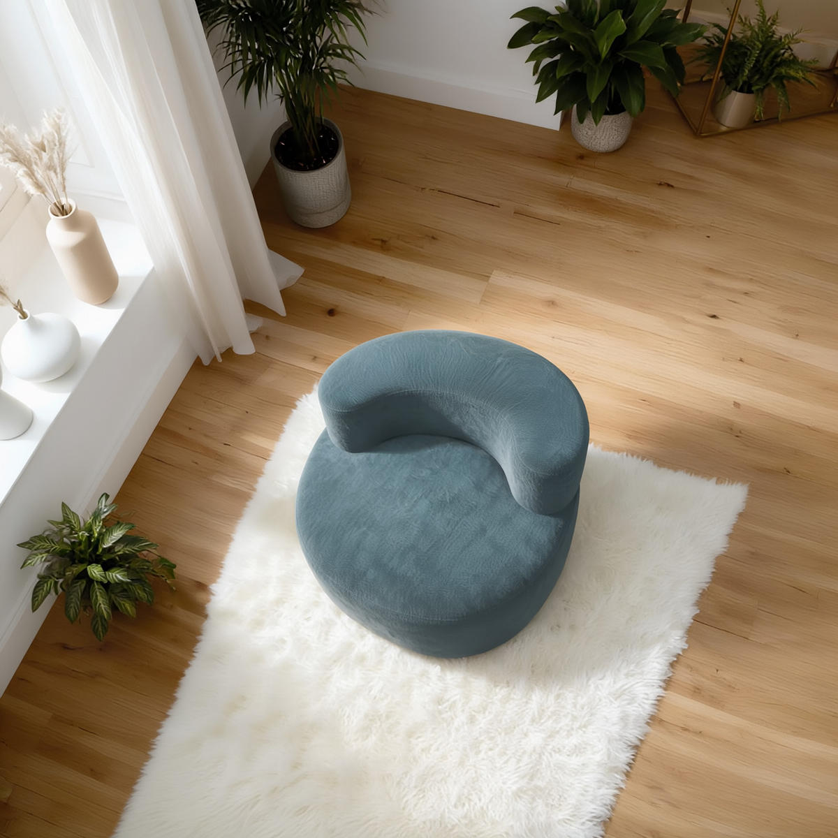 WOHNZIMMERSESSEL Milo 1-Sitzer - Salbei - Salbeigrün, Textil (110/75/102cm) - COCO Living