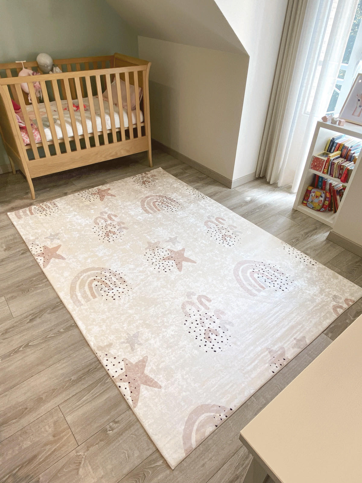 KINDERTEPPICH mit Regenbogenmuster in Creme Happy 160x230 cm - Creme, Textil (160/230cm) - Nazar Rugs