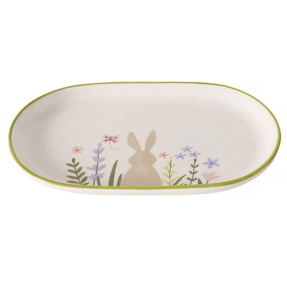 SERVIERPLATTE Gabby 24,5/16 cm - Multicolor, Keramik (16/2.5/24.5cm) - Boltze Home