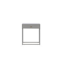 NACHTTISCH Baku M - Edelstahlfarben/Messingfarben, Metall (41/43/41cm) - kommodly