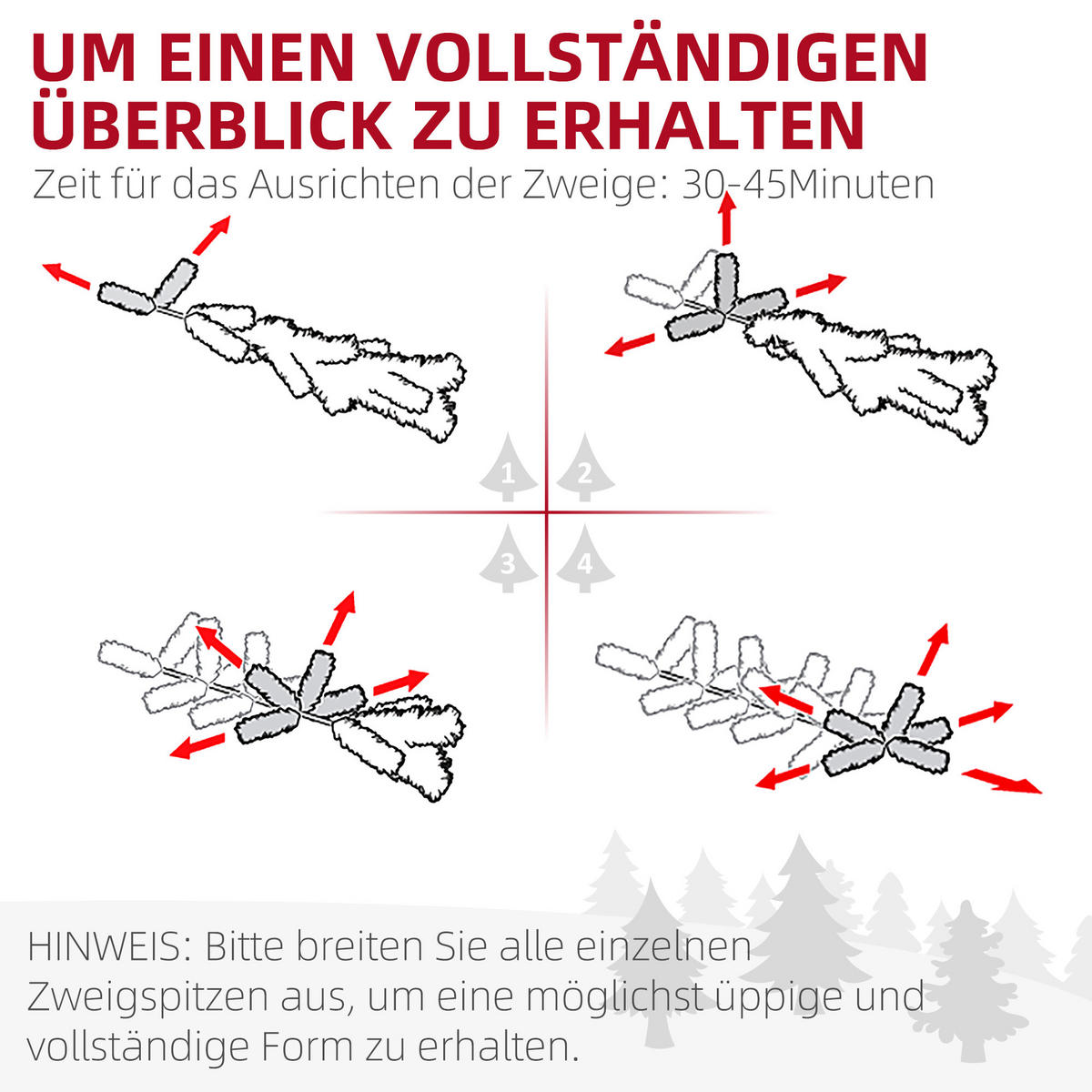 WEIHNACHTSBAUM 180 cm , Alpentanne, naturgetreu, Grün - Grün, Kunststoff (180cm) - HOMCOM