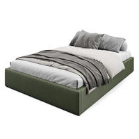 POLSTERBETT 140x200cm Bett mit Stauraum Lattenrost Khaki - Olivgrün, Holz/Holzwerkstoff (140/200cm) - Muralo
