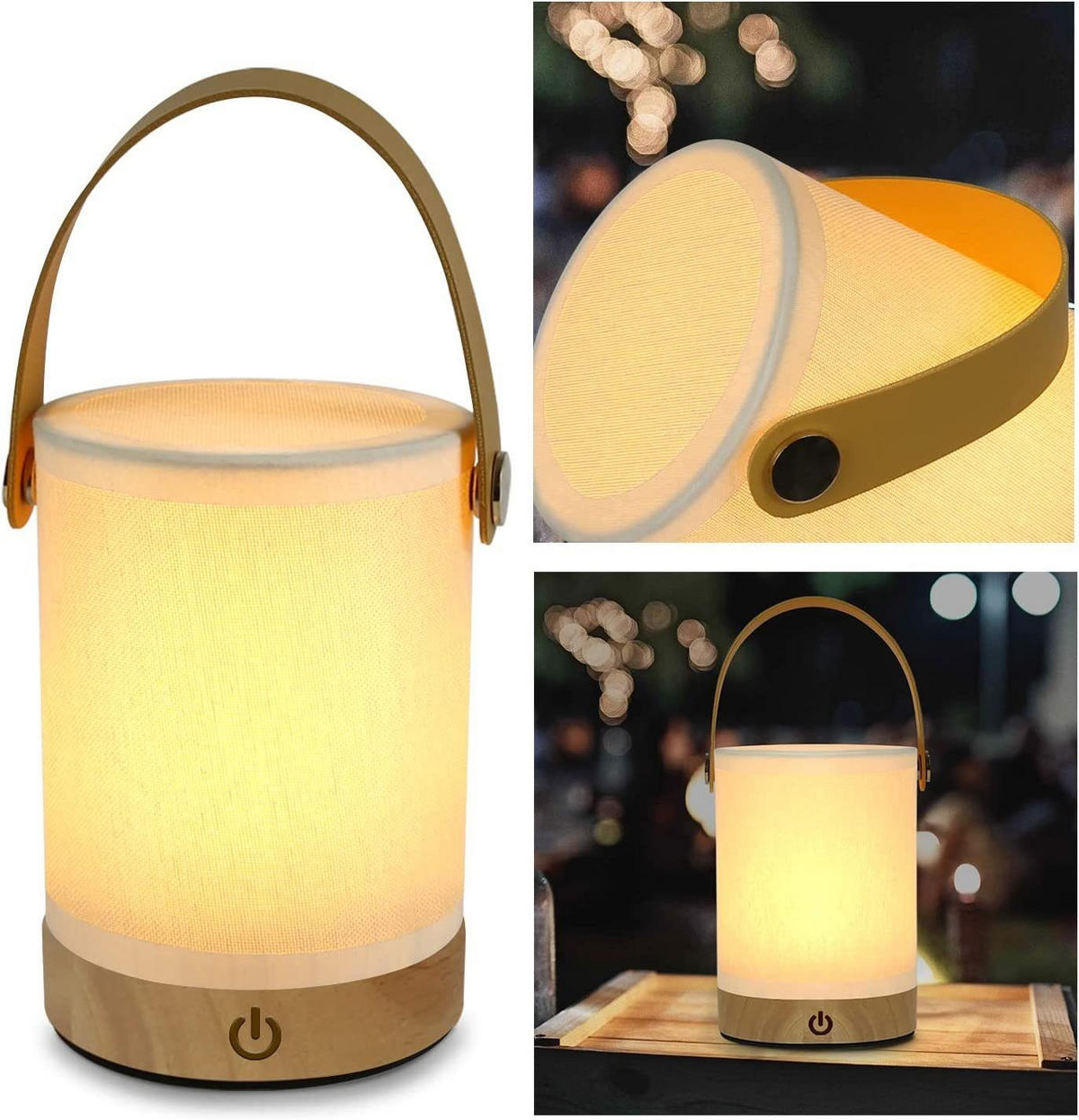 LED-TISCHLEUCHTE Handtasche 10/10/15 cm - Weiß, Holz (10/10/15cm) - Nettlife
