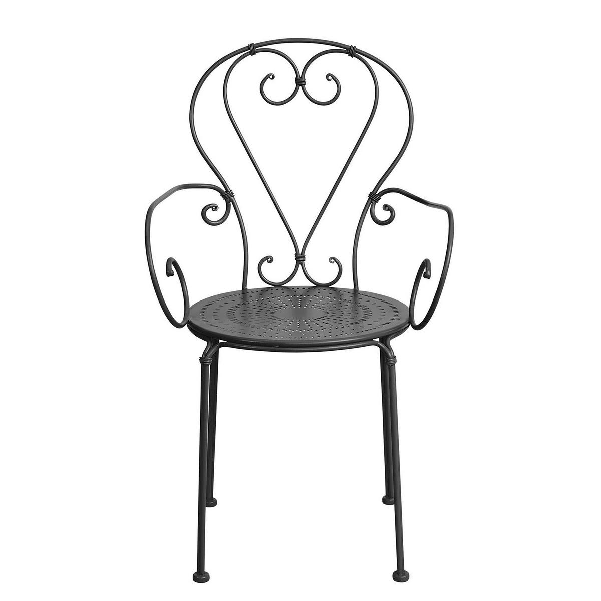 GARTENSTUHL Century - Schwarz, Metall (53/91/49cm) - BUTLERS