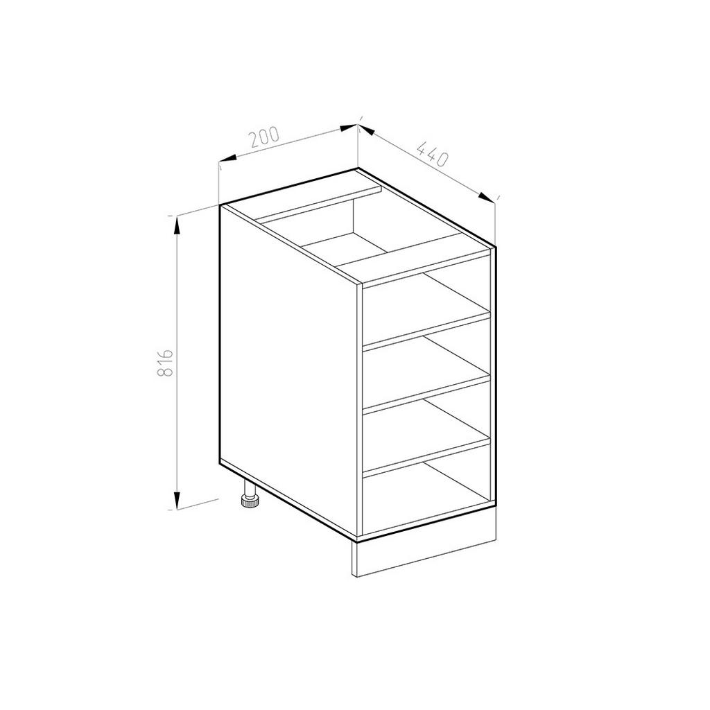 Thumbnail - Vicco Küchenregal, Honigeiche, Honigeiche, Holzwerkstoff, 4 Fächer, Rechteckig, 20x81.6x44 cm, Küchen, Küchenmöbel, Küch...