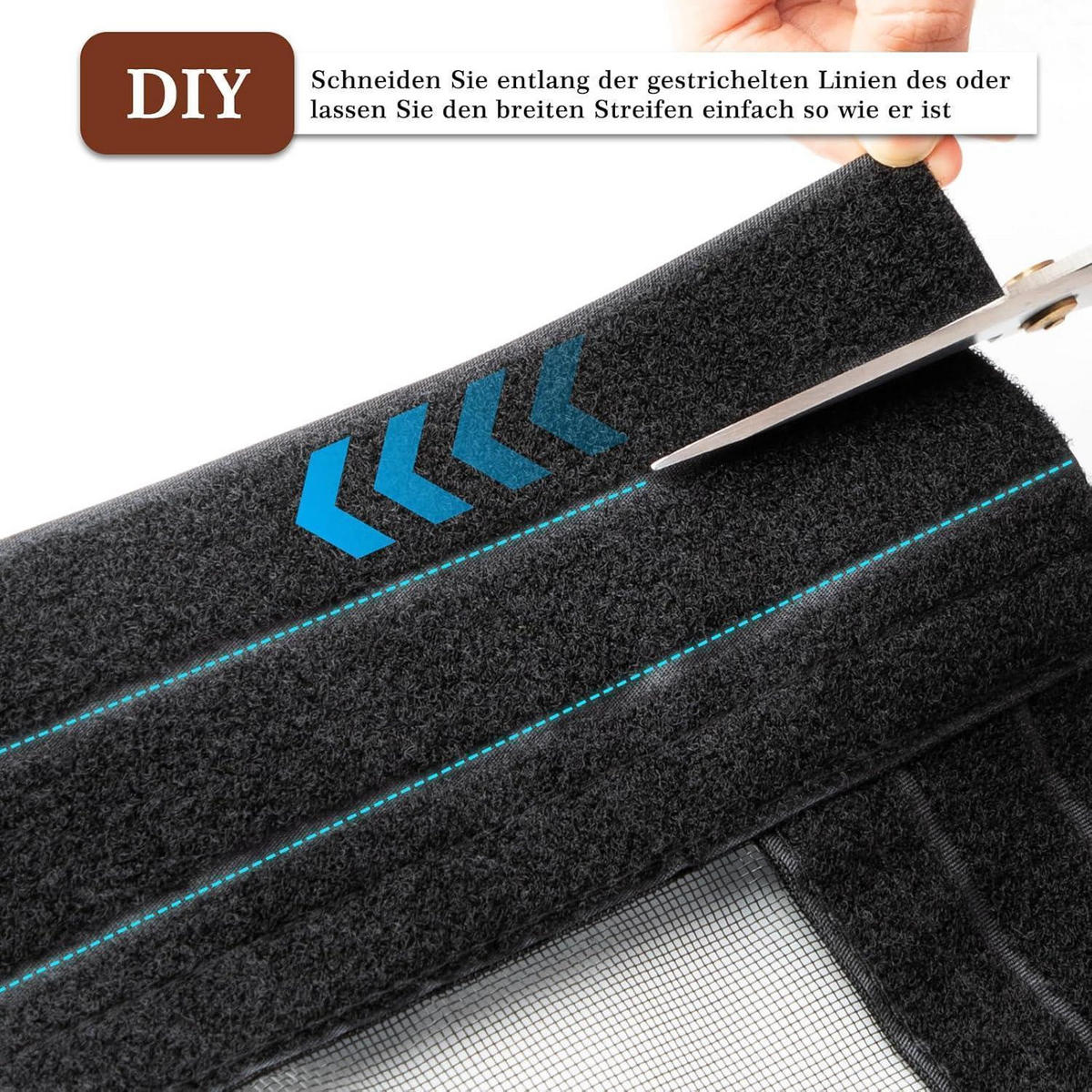 FLIEGENGITTER für Balkontür 74-84 cm x 201-206 cm Schwarz - Schwarz, Textil (25/31/3.5cm)