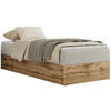 BOXBETT WOOD ZERO 90/200 - Hellgrau Struktur - H3 - Topper T25 - Hellgrau, Textil (90/200cm) - MKS