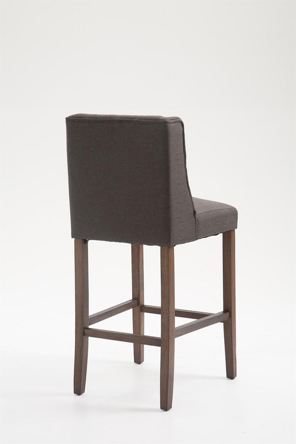 BARHOCKER Cassado, Gestell Antik-dunkel, Stoff Dunkelgrau - Dunkelgrau/Braun, Holz/Textil (56/100/51cm) - TPFLiving