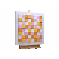 HOLZBILD Bunt 80/80 cm - Multicolor, Holz (5.57/80cm) - KUNSTLOFT