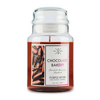 DUFTKERZE Purple River - Braun, Naturmaterialien/Glas (18cm)