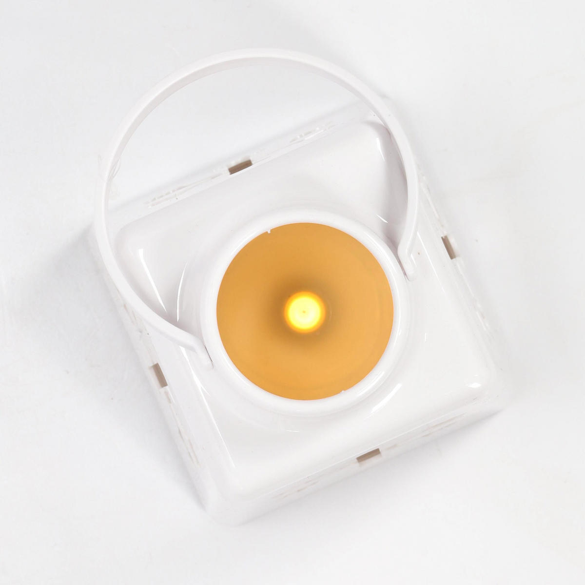 WEIHNACHTSLATERNE LED-Kerze 14 cm - Weiß, Kunststoff (10.5/10.5/13.5cm) - Home Styling Collection