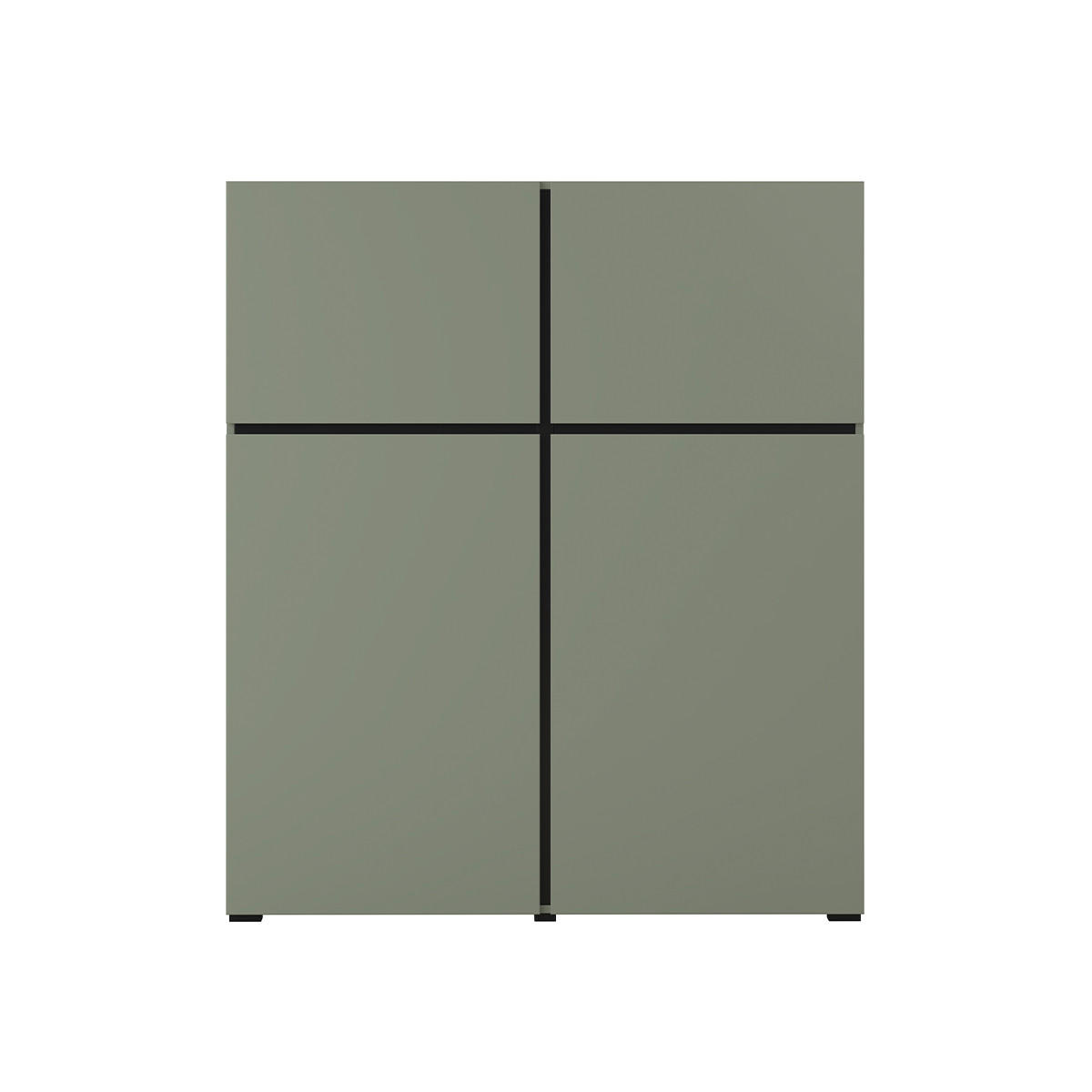 KOMODA Lilia Zelená - zelená, kompozitné drevo (119/139/40cm) - Petits-meubles